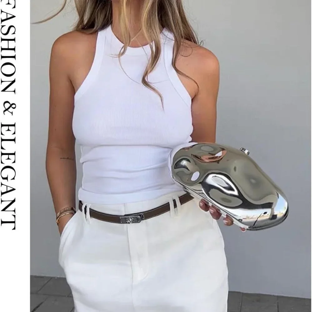 Acrylic Clutch Purse for Women Silver Evening Handbag for Wedding Party